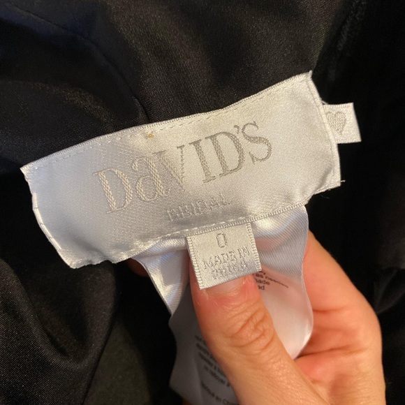 DAVIDS BRIDAL black bridesmaid dress - Picture 2 of 4